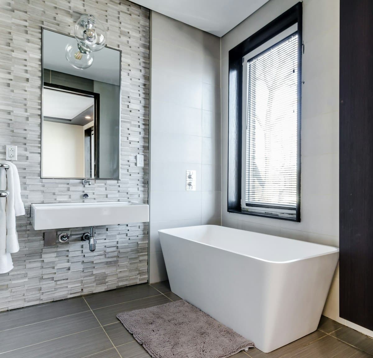 Large-format porcelain floor
